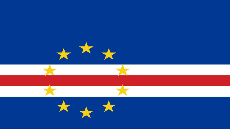 Die aktuelle Flagge von Kap Verde
