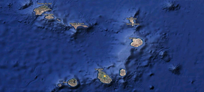 Satellitenbild der Kapverdischen Inseln