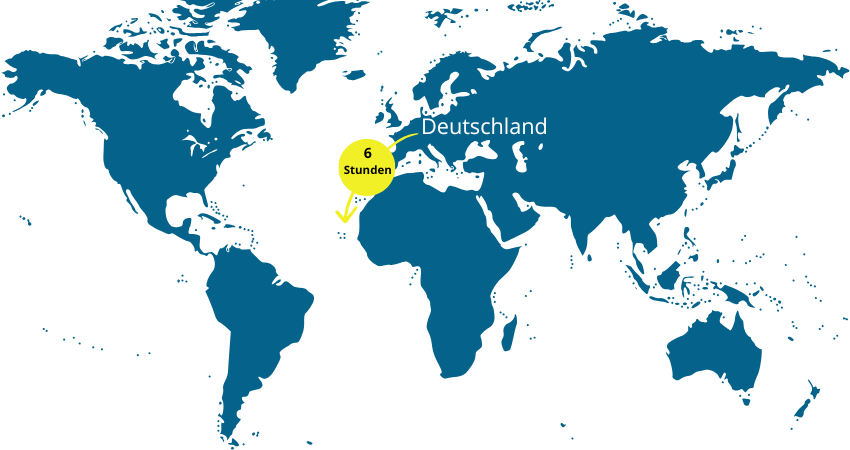 Flugdauer Deutschland - Kap Verde